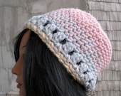 Upcycled Boho Slouchy Beanie - READY to SHIP