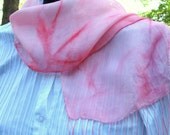 Chic Red Tye-Dye Silk Scarf
