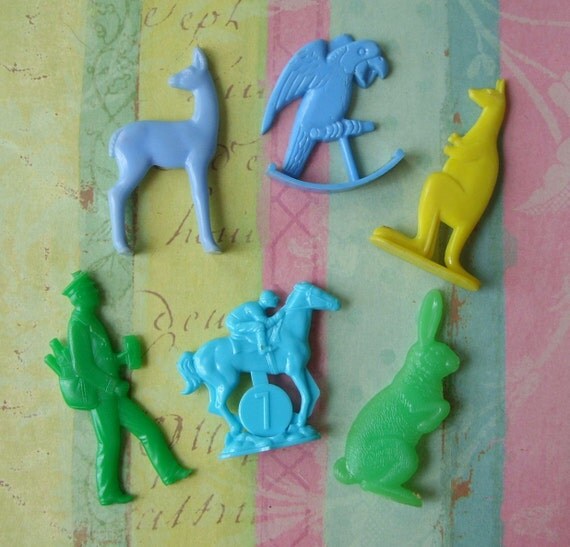 Vintage Cracker Jack Prizes Toys 1940's 50's by TinselandTrinkets