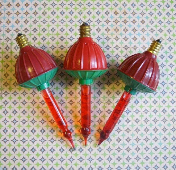 3 Vintage Retro C6 Bubble Lights by TinselandTrinkets on Etsy