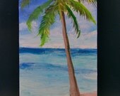 A Slice of the Beach (Original oil painted on location Caribbean Islands) 6"X12" on Etsy