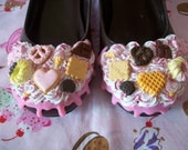 Chocolate Decoden Shoes - Size 7 US - One of a Kind