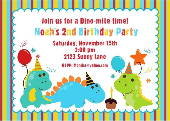 Cute Dinosaur Birthday Invitations Il_170x135