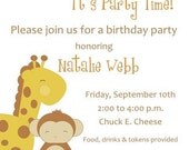 Monkey and Giraffe Invitations Il_170x135