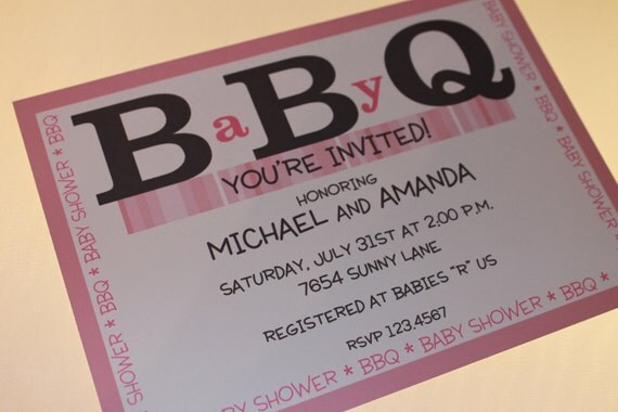 Baby BBQ Shower Invitations for Boy or Girl Il_570xn