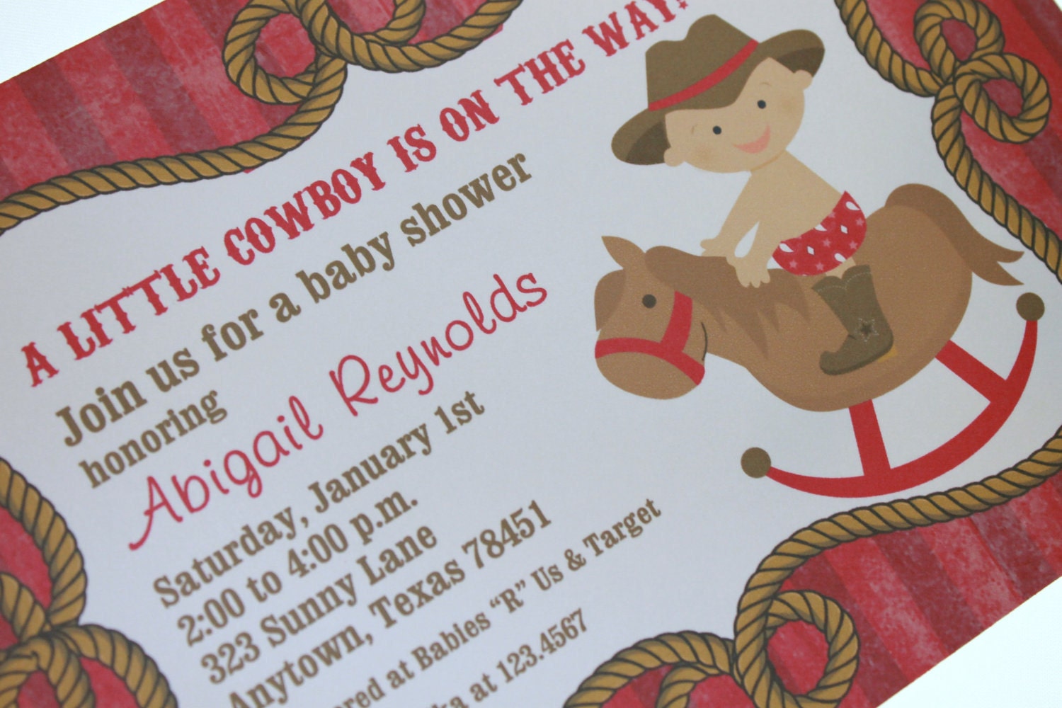Little Cowboy Baby Shower Invitations Il_570xn