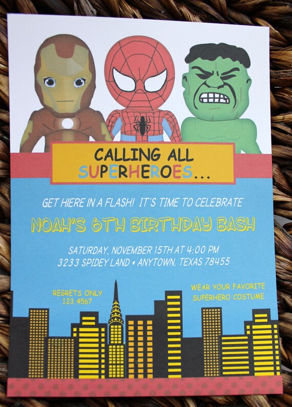 Superhero Birthday Party Invitations Il_570xn