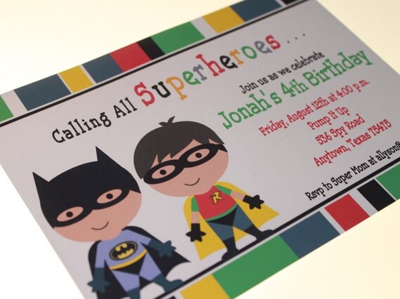 Superhero Birthday Invitations Il_570xn