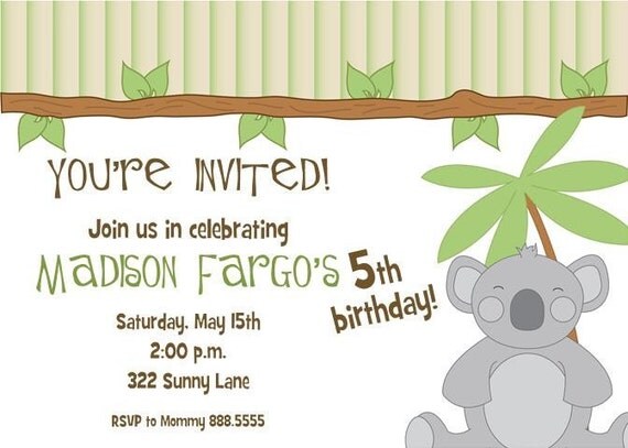 Koala Bear Invitations Il_570xn
