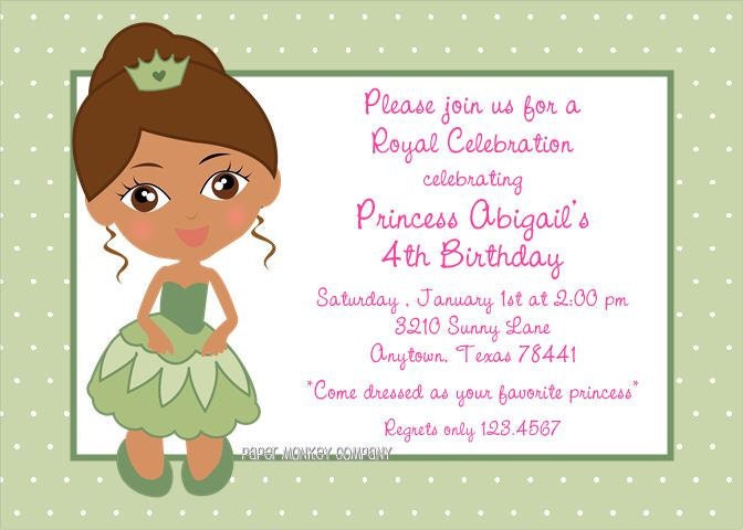 Princess Tiana Invitations Il_570xn