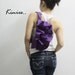MAY Sale - Purple Ruffled Canvas Women's Fanny Pack, Hip Bag, Belt pouch, Handbag - Kinies Ruffled Waist Purse