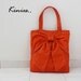 Father Day Sale - ORANGE Canvas Women Tote, Shoulder Bag, School Bag, Diapers Bag, Everyday Purse, Handbag - QT