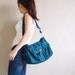 MAY Sale - Dark Teal Canvas Women / Kid Shoulder Bag, Crossbody Messenger bag, Sling Bag, Satchels, Everyday, Handbag -MINI CLASSICr