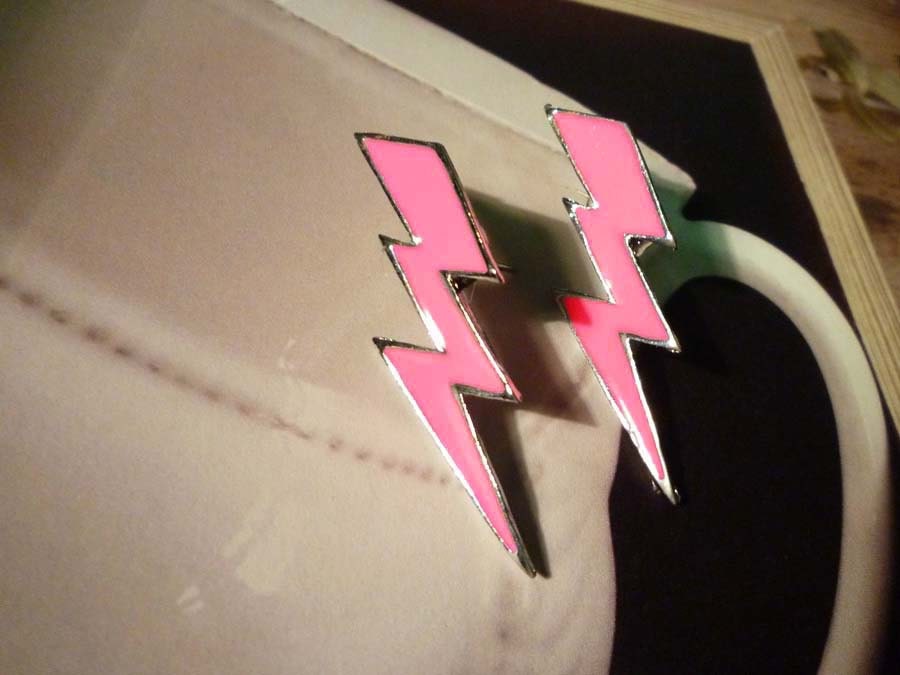 Lightning Bolt Stud Earrings