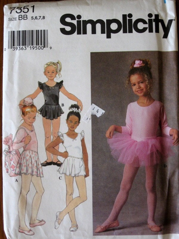 Simplicity 7351 Sewing Pattern Dance Costume by GrandmaLindasHouse