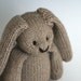Large Cashmere Bunny - Porridge - Hand Knit Luxury Toy Rabbit, 14" tall