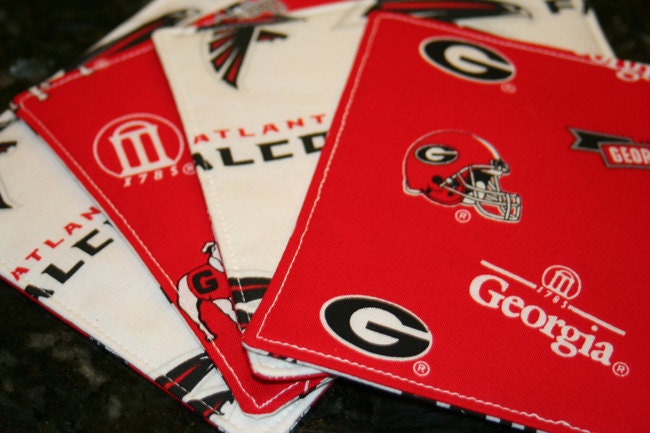 Quilted Coasters - Pro-Am Football - You Pick (set of 4)
