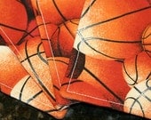 Quilted Coasters - Basketball (set of 4)