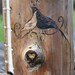 Coptic stich rustic wood journal with Love birds and gold heart