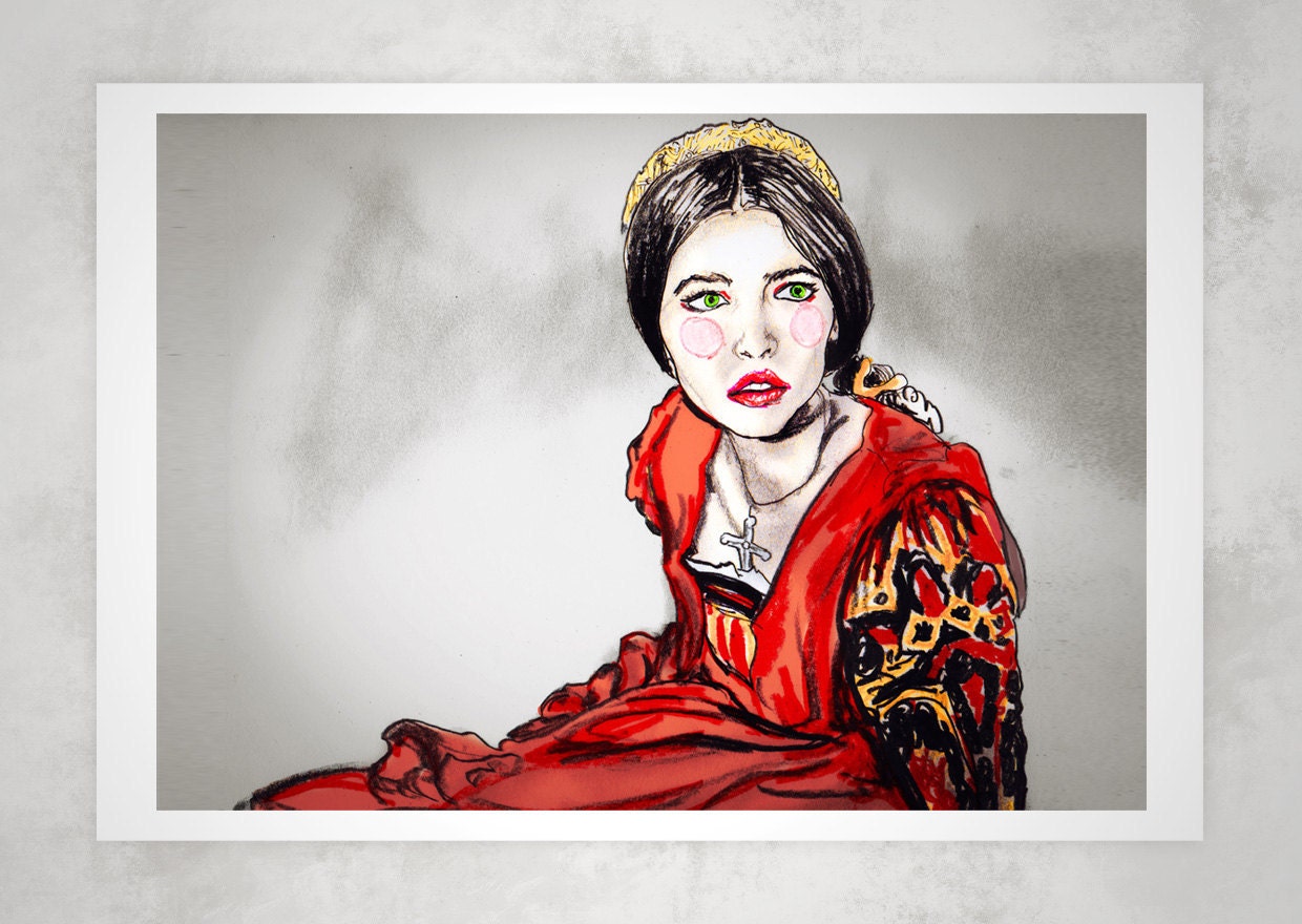 Juliet in the Red Dress 13X19 Print
