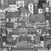City Rooftops Black and White 12inx12in Art Print