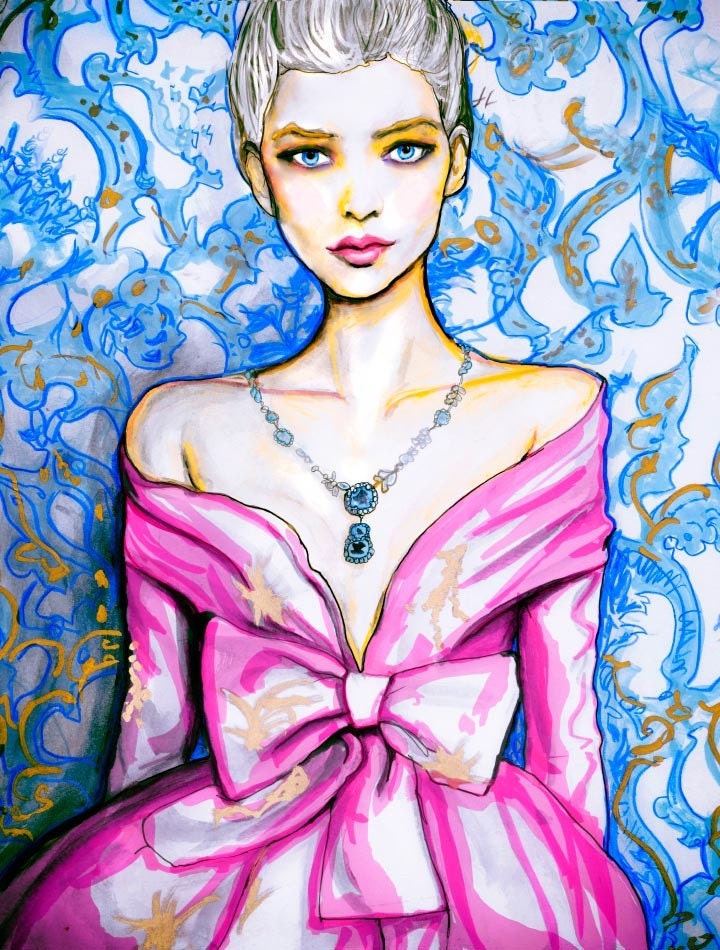 Christian Dior Haute Couture Spring 2011 8inx11in Color Art Print