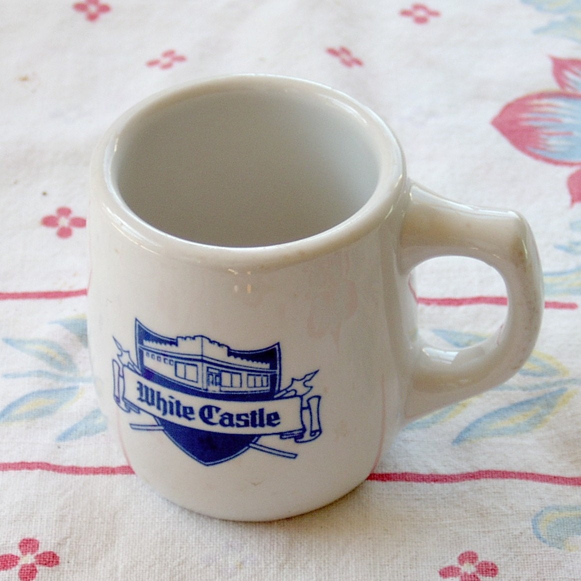 Vintage White Castle Coffee Cup by kitschhaus on Etsy