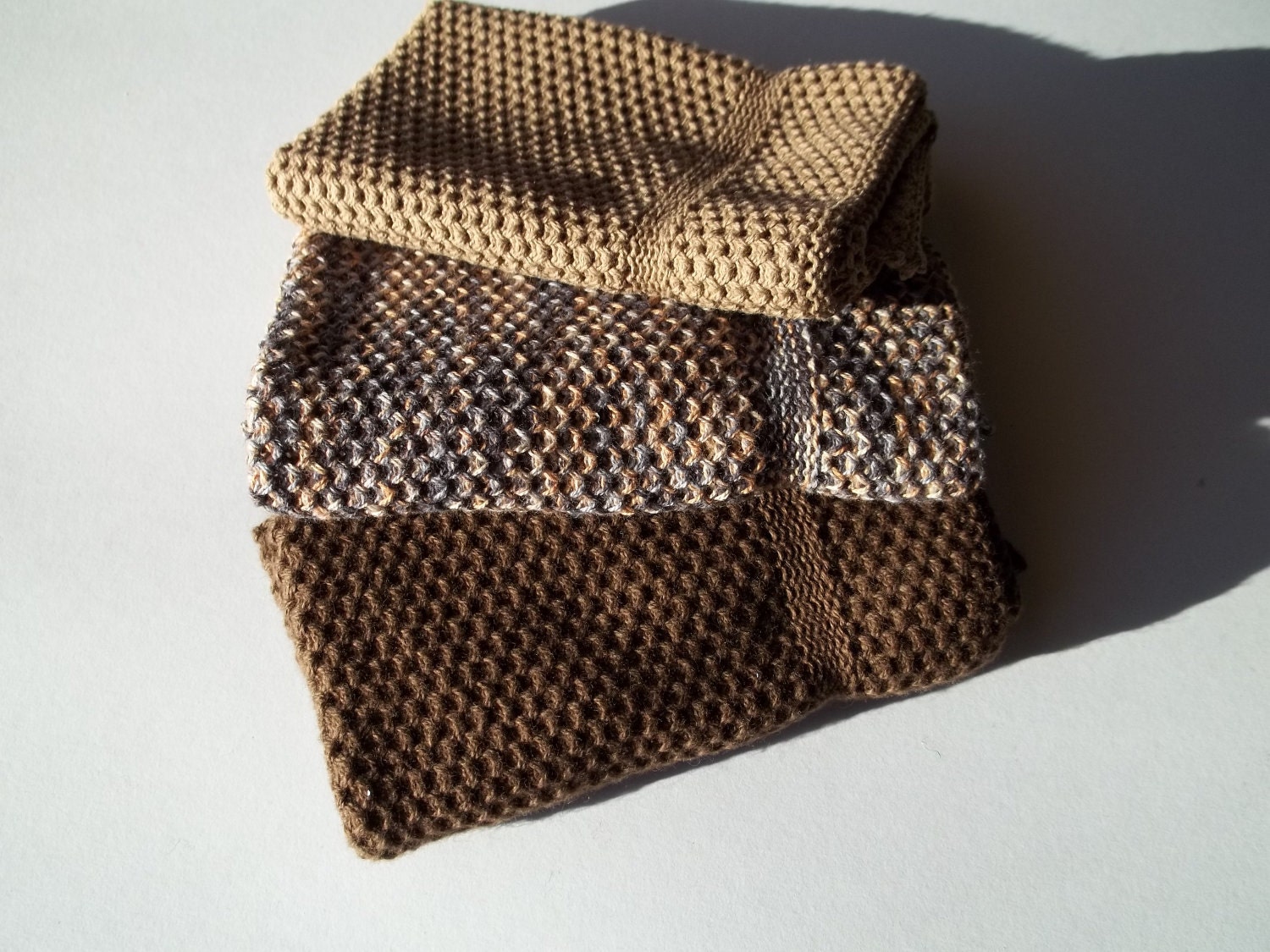 Dishcloths knit in cotton - Fig, Multi, Fr Brown