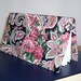 Paisley Roses Fabric Checkbook Cover with Debit Card Pocket