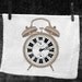 alarm clock -old -Digital Image Sheet -Original Illustrate Drawing  A4 Transfer Print Pillows, t-shirts, scrapbook, lampshades
