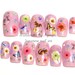 Japanese nail art, woodland kawaii animals and flowers pink nails ready to ship
