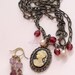 EGL, gothic lolita, Faux cameo necklace and the matching earrings set