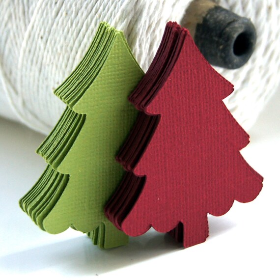 40 die cut christmas trees in pomegranate red and by scrapbits 40 die cut christmas trees in pomegranate red and by scrapbits