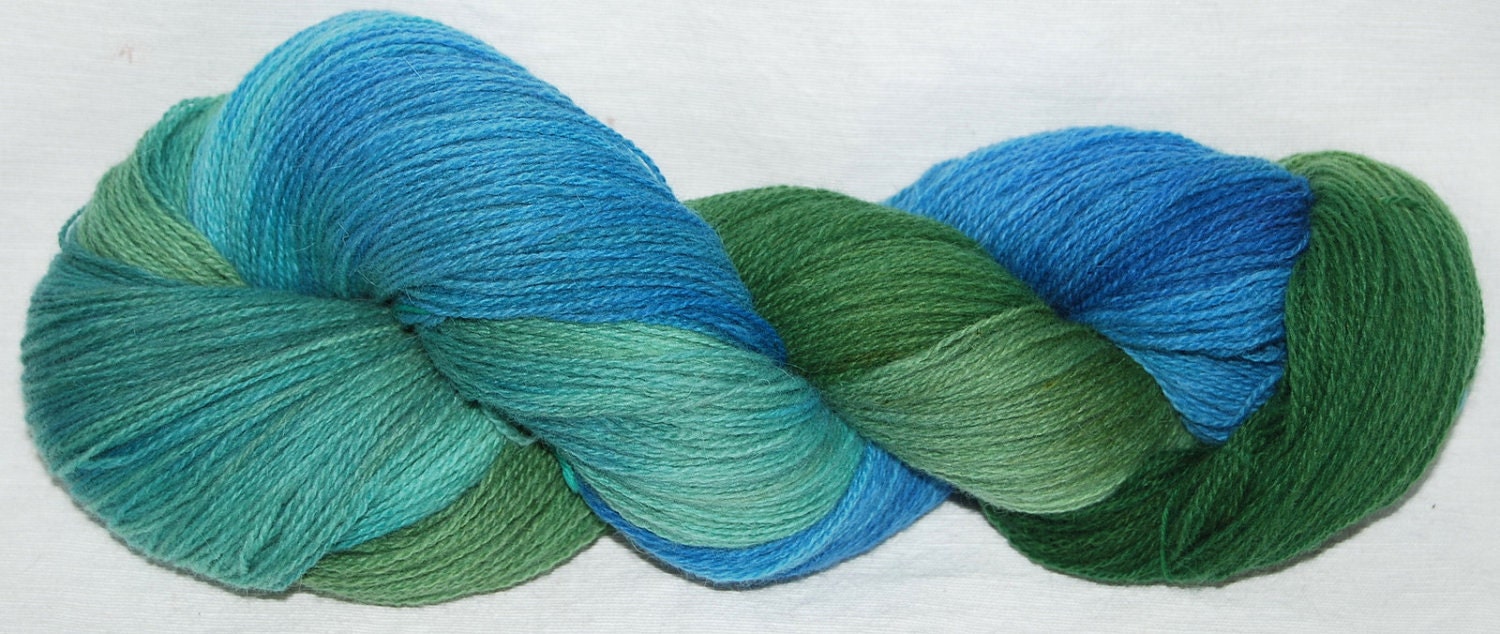 100g Hand painted 2ply Laceweight Yarn Angora/Lambswool knit, crochet, weave