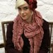 Maroon Wine Cap Hat with a Dusty Rose Flower MADE TO ORDER