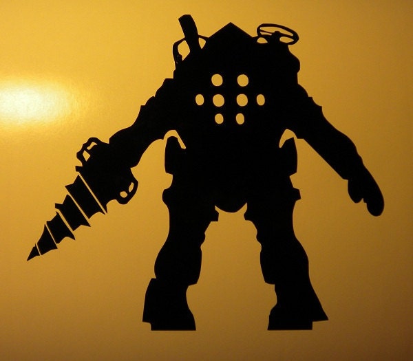 Big Daddy vinyl rub on decal sticker Bioshock Macbook