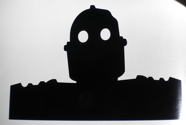 Iron Giant robot laptop die cut window decal sticker Sci Fi
