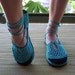 Lace up crochet SHOES - Mary Jane - Turquoise - CUSTOM MADE - Hippie sandals