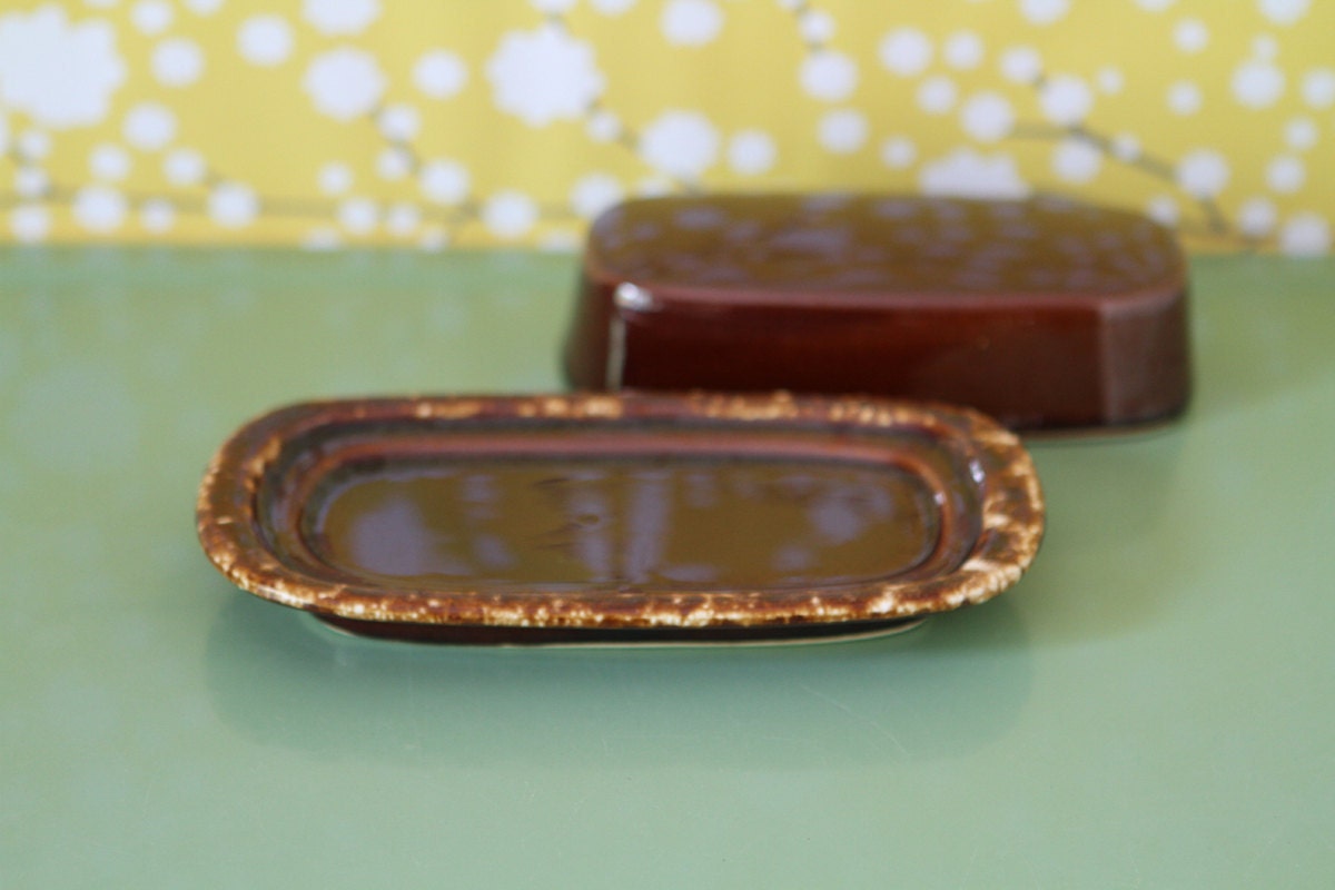 Vintage Butter Dish McCoy Covered Brown