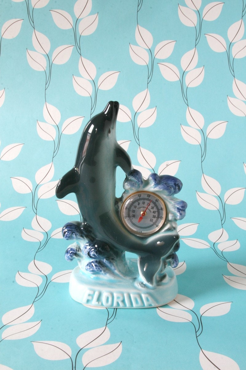 Vintage Florida Souvenir Dolphin Statue