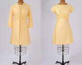 1960's Sunny Yellow Dress Coat Two Piece Set