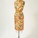 1960s Dress Poppy Print Silk Wiggle