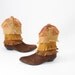 Fiorucci Fringe Suede Boots Italian Western Fashion Rockabilly Deadstock