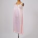 1920's Petal Pink Nightgown - Antique Lingerie with Crochet Bodice with Ribbon