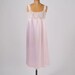 1920's Petal Pink Nightgown - Antique Lingerie with Crochet Bodice with Ribbon