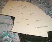 Giant Pack - 100 Vintage French Vocabulary Cards