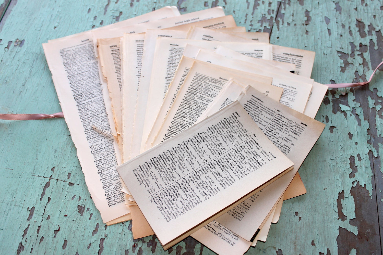 Buy 2 Get 1 FREE - Vintage Dictionary Collage Pack for Mixed Media, Collage, Decoupage - 50 Pages