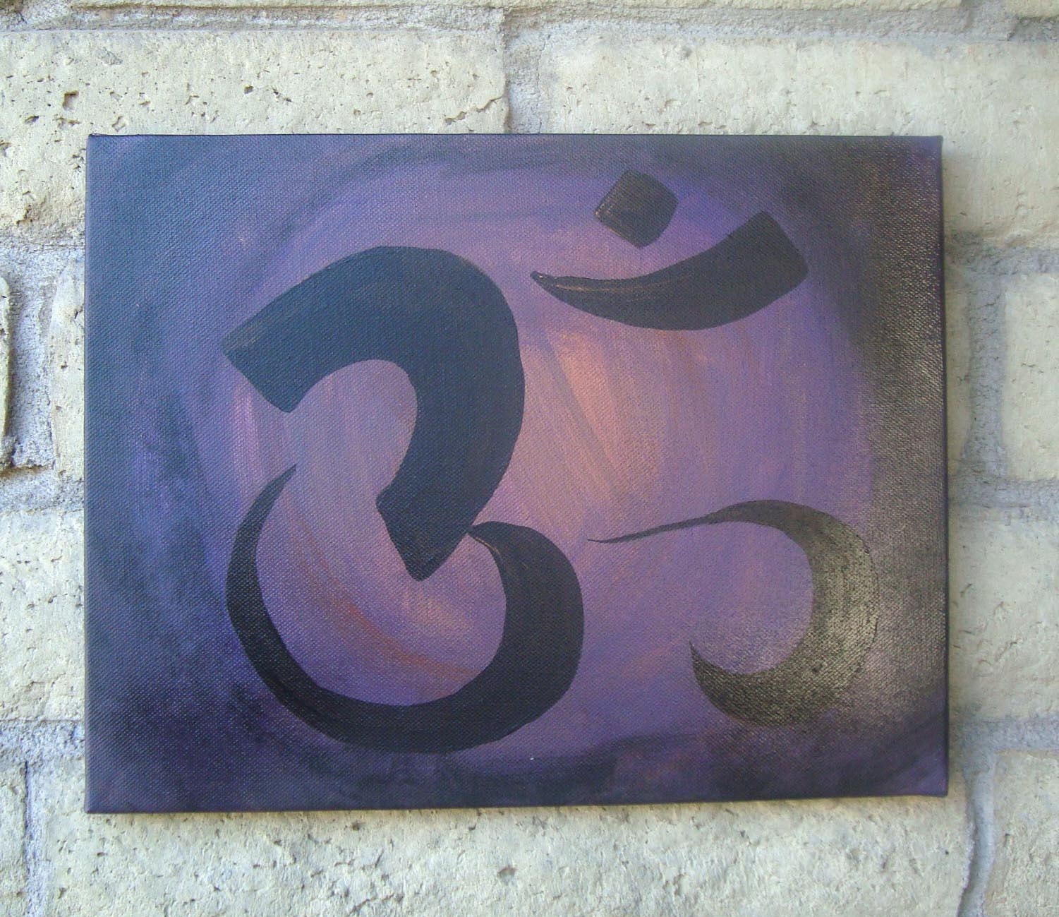 OM Symbol - Original Painting - Yoga, Zen, Peace 11x14