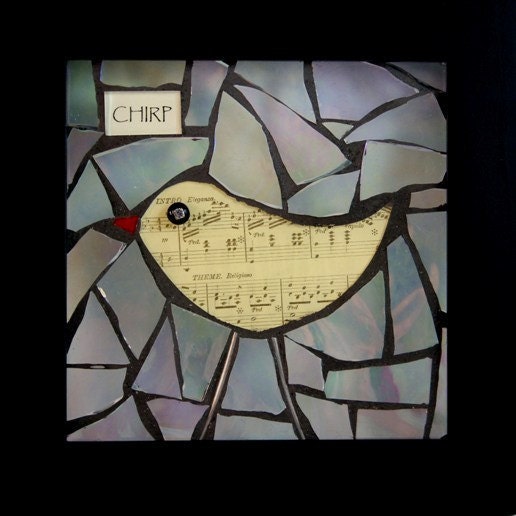 Mosaic Glass Art - CHIRP Musical Bird