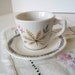 Vintage Restaurant Ware Cup and Saucer Mixed Patterns Leaves and Vines